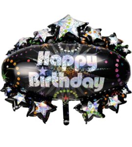 大人キラキラバースデーと大人ドット【誕生日のバルーン電報】