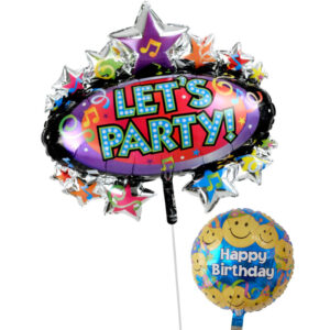 キラキラパーティーとスマイルバースデー【誕生日のバルーン電報】