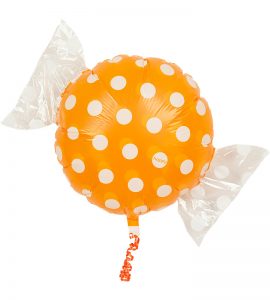 雲＆レインボーとオレンジキャンディー、きりん【お見舞いのバルーン電報】