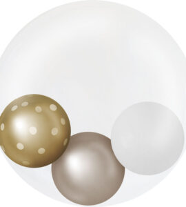 大きな音符とぷちハート＆スマイル、2連きらきらシルバーハート【ピアノやバレエの発表会のバルーン電報】