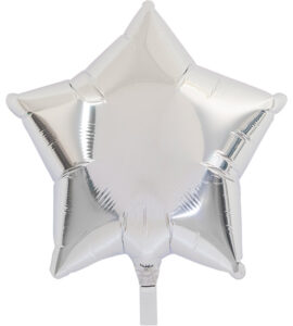 大きな音符とぷちハート＆スマイル、2連きらきらシルバーハート【ピアノやバレエの発表会のバルーン電報】