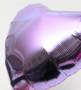 大きなピンクの8分音符とラベンダーハート、マゼンタハート【ピアノやバレエの発表会のバルーン電報】